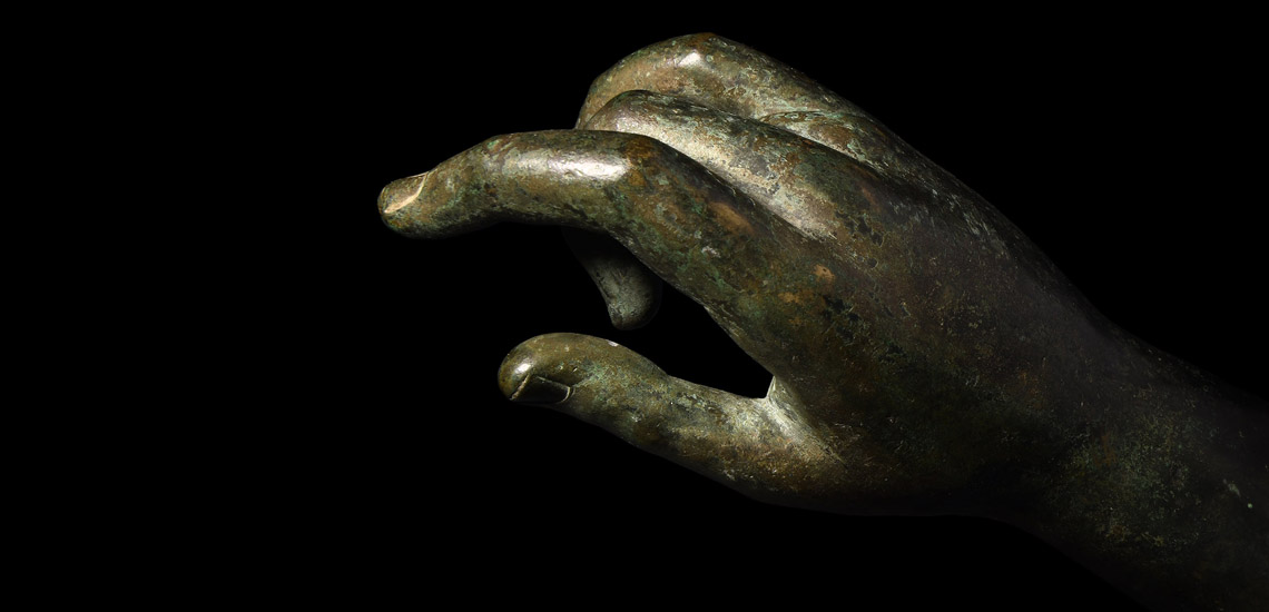 Roman Bronze Statue Hand