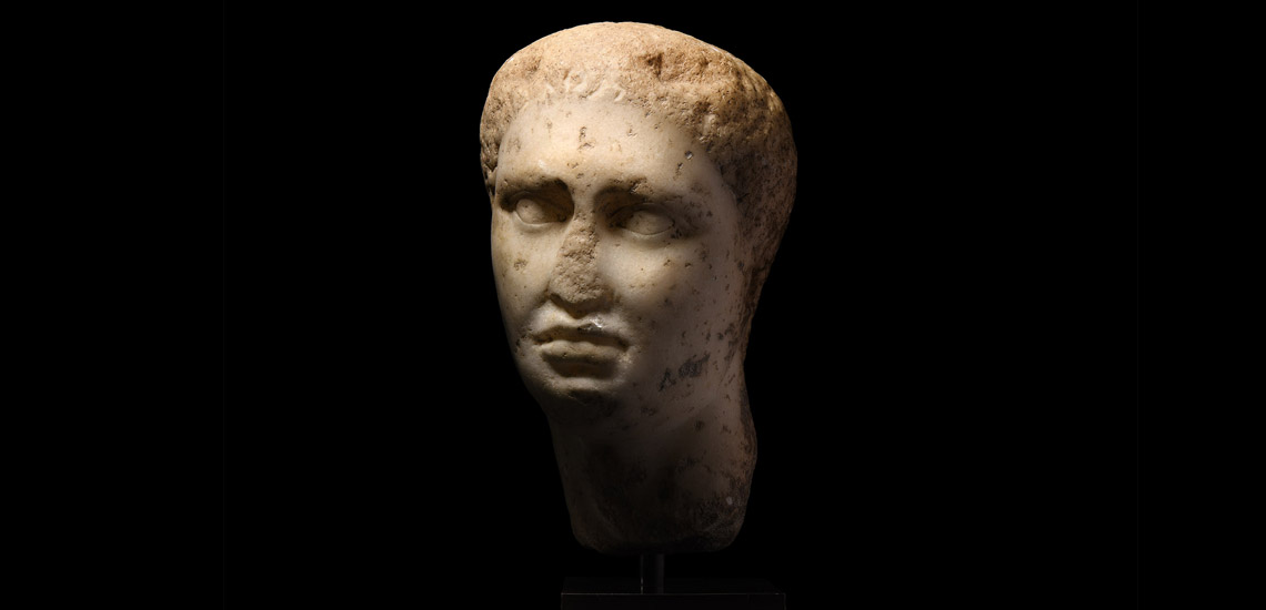 Roman Marble Statue Head of a Ptolemaic King