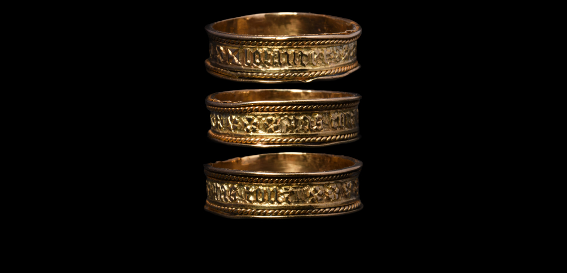 'The Bettiscombe' Medieval Gold 'Loyalty is Everything' Posy Ring