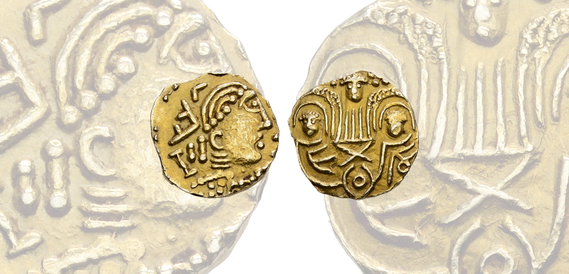 Anglo-Saxon Two Emperors Gold Shilling