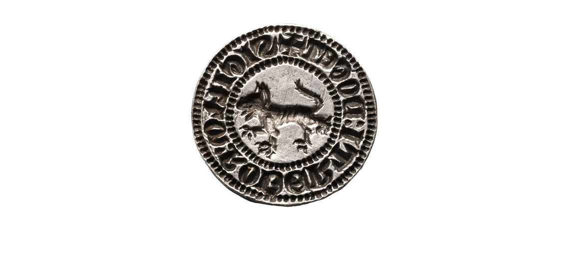Medieval Silver Round Seal Matrix of Robert Doggett