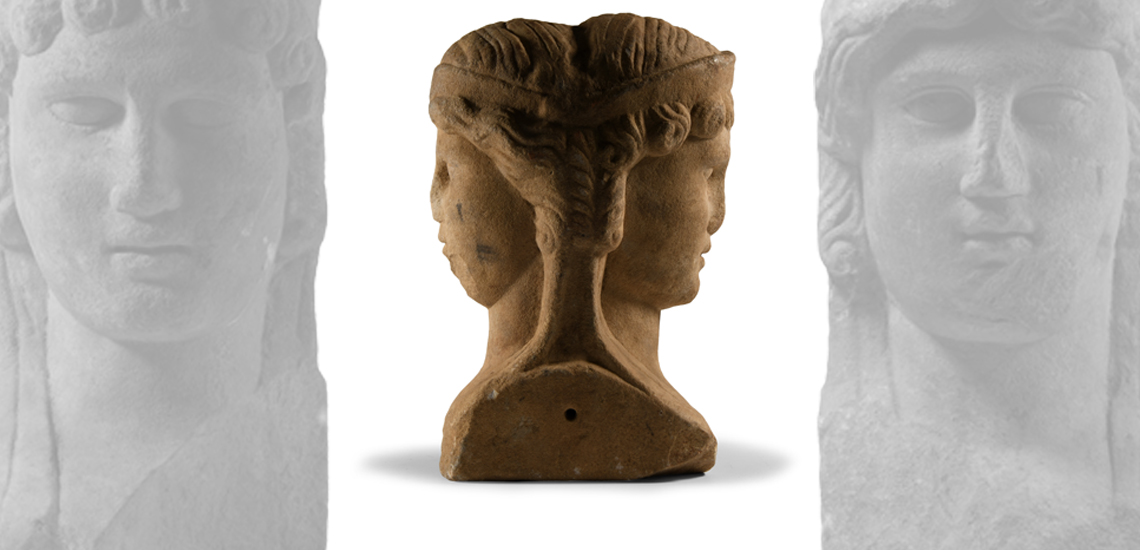 Roman Marble Janiform Herm Head