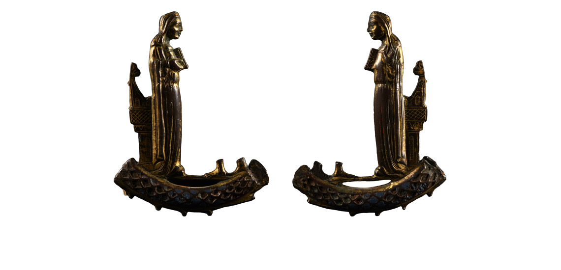 Medieval Crozier Head with the Virgin Annunciate