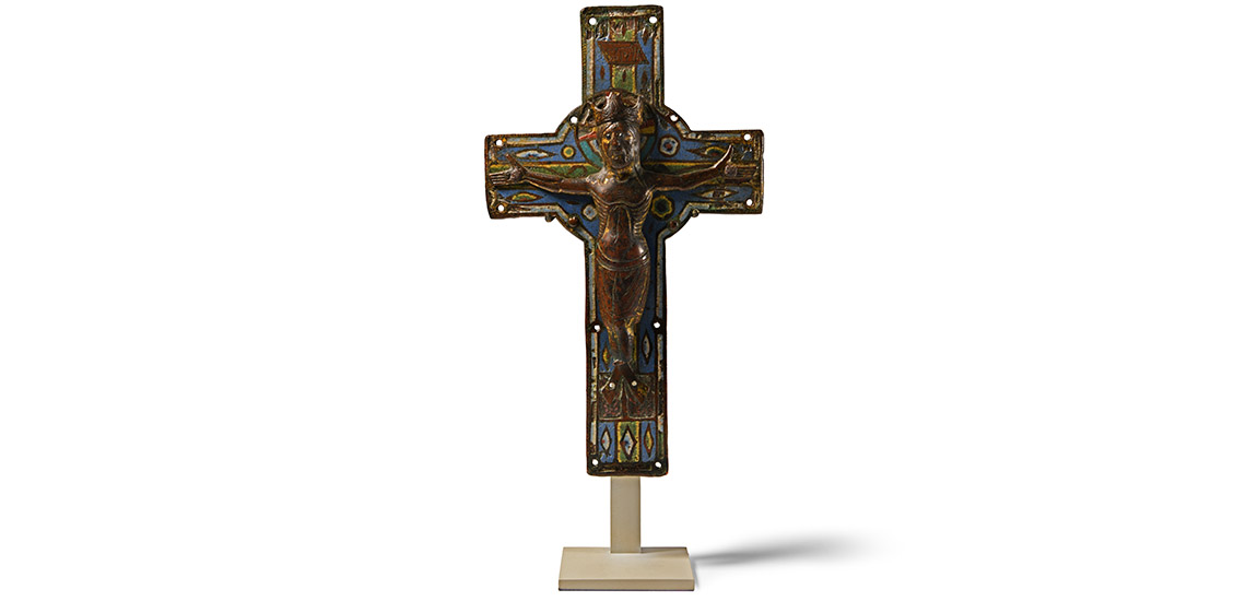 Limoges Gilt Christ Crowned on the Cross