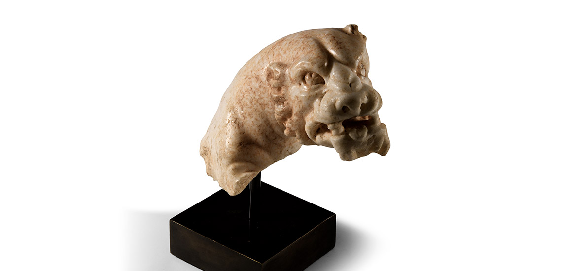 Roman Marble Panther Protome Fragment
