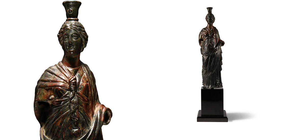 Roman Isis-Fortuna Lar Statuette