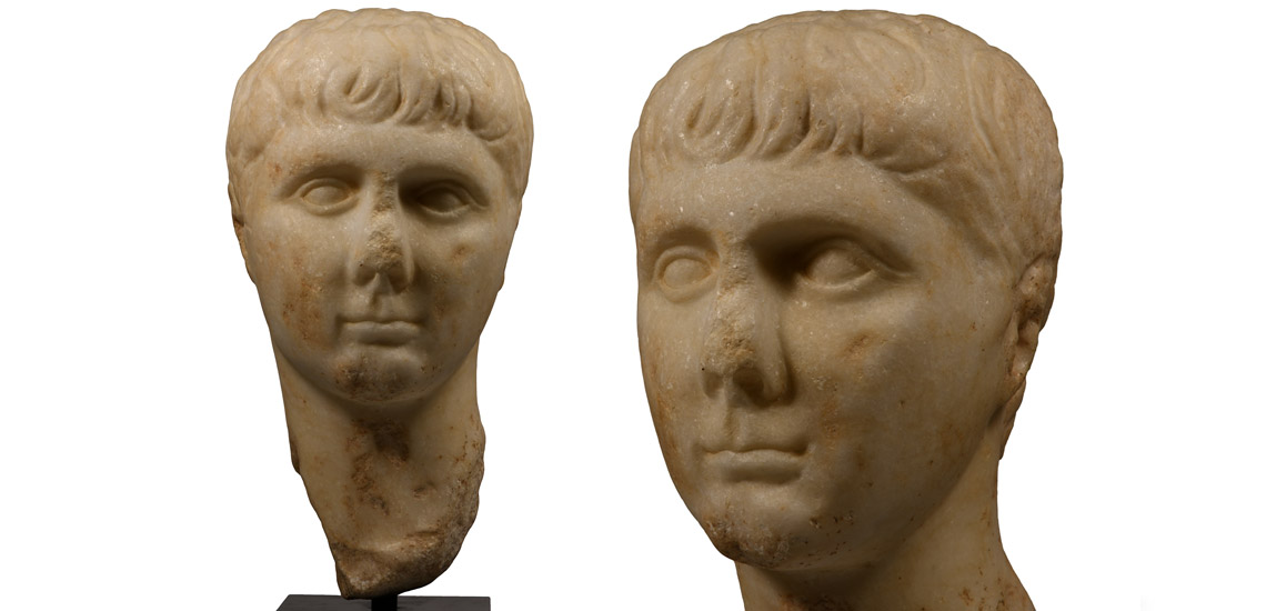 Roman Marble Portrait Head of Gaius Caesar