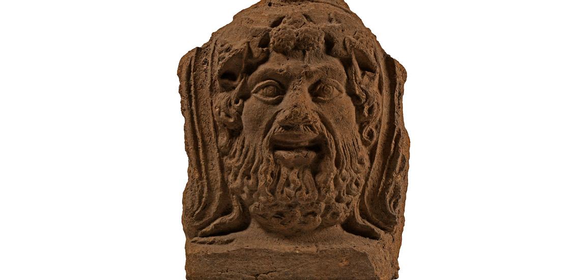 Etruscan Terracotta Satyr Antefix