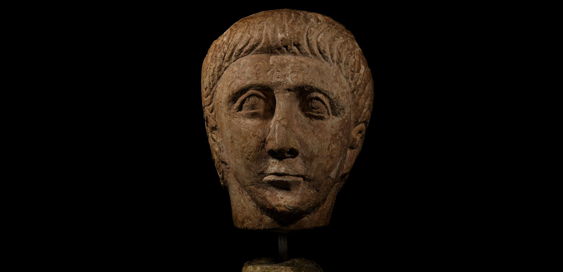 Roman Life-Size Marble Head of Apollo
