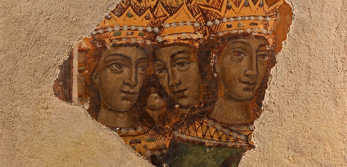 Byzantine Fresco Panel of Kings