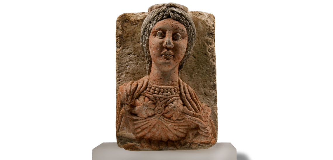 Coptic Limestone Female Bust