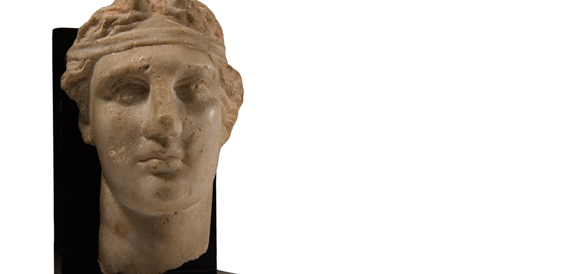 Ptolemaic Marble Head of Dionysus