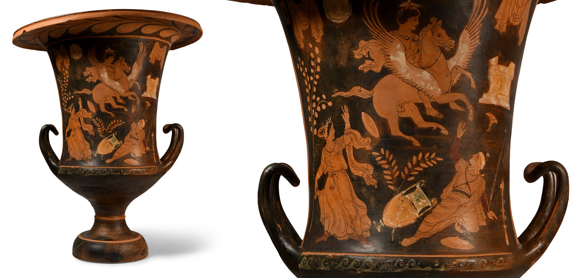Monumental South Italian Red-Figure Calyx Krater
