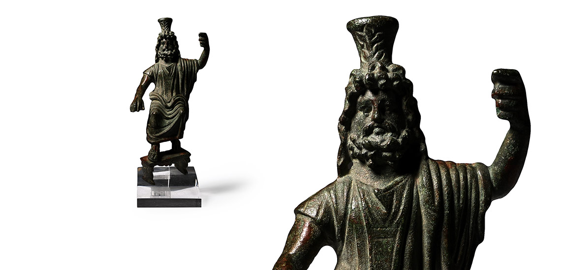Roman Bronze Figure of Serapis