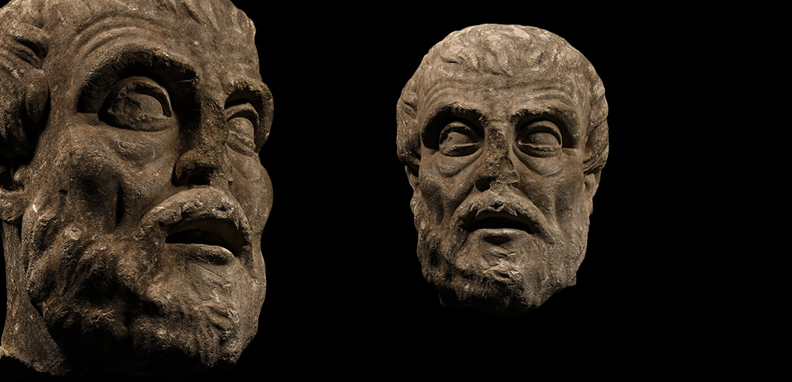 Monumental Marble Head of a Philosopher