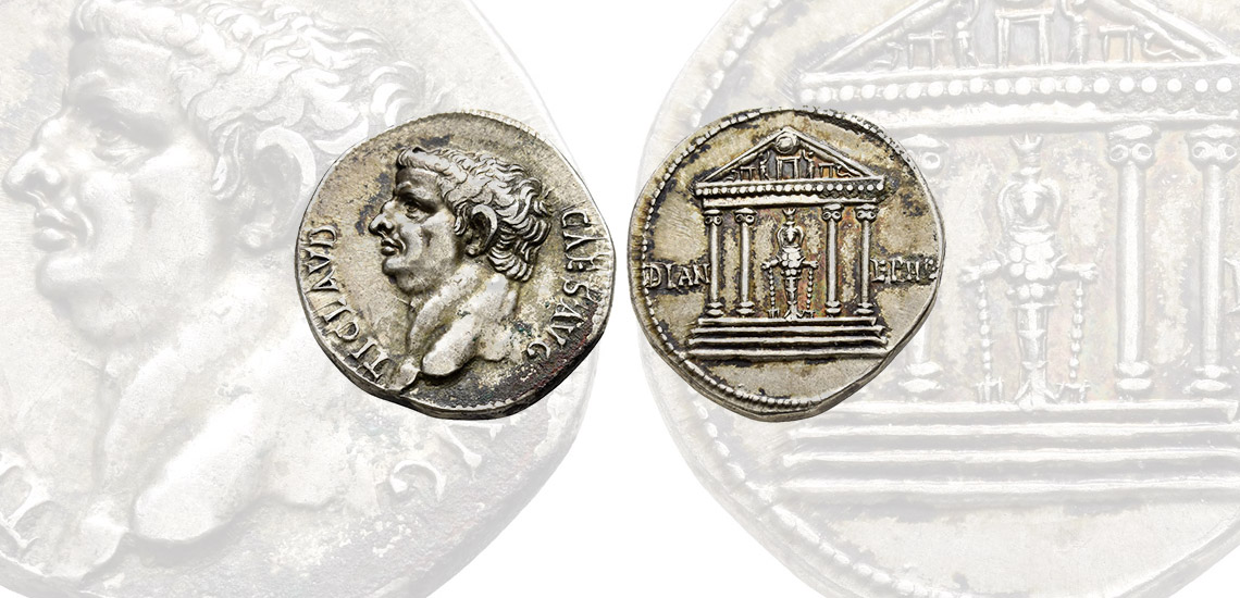 Claudius AR Cistophoric Tetradrachm of Ephesus, Ionia