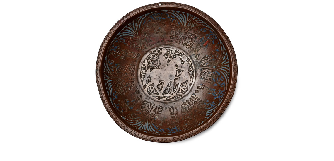Limoges Enamelled Copper Gemellion with Nobleman on Horseback