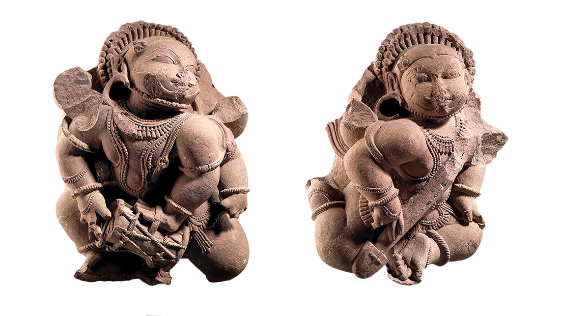 <slblack>Rajastahn Red Sandstone Figures of Celestial Musicians</slblack>