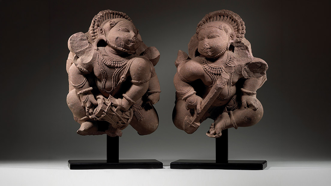<slwhite>Rajastahn Red Sandstone Figures of Celestial Musicians<slwhite>