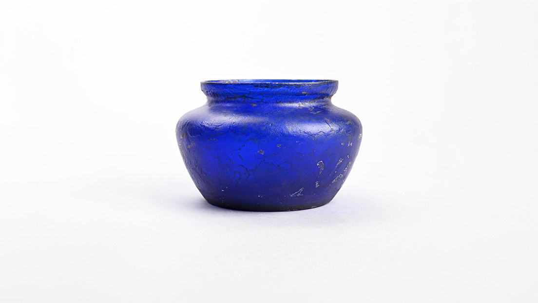 <slblack>Large Roman Cobalt Blue Glass Jar<slblack>