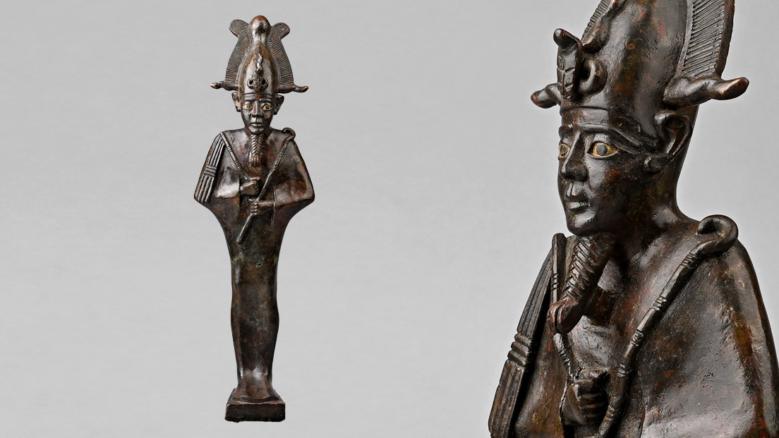 <slblack>Large Egyptian Bronze Statue of Osiris<slblack>