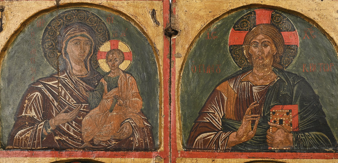 Large Diptych of the Mother of God as Hodegetria