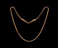 Viking Gold Necklace with Raven-Head Terminals