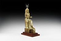 Egyptian Wooden Seated Isis