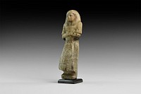 Egyptian Alabaster Shabti of a Noble