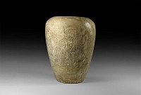 Egyptian Canopic Jar with 'Words spoken by Nephthys'