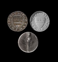 Medieval Silver 'SICILIE de ASK' Heraldic Seal Matrix Attributed to Cecily Herbert of Usk