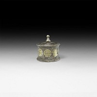 Roman Gilt Silver Lidded Pyxis