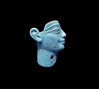 Egyptian Turquoise Glass Face Inlay