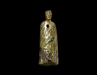 Medieval Gilt-Bronze Limoges Cross Mount