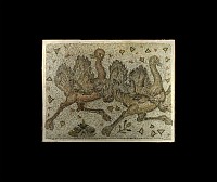 Large Roman Mosaic Panel with Pair of Ostriches