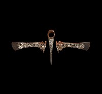 Viking Silver and Gold Inlaid Axehead