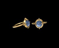Medieval Gold Ring with Star Sapphire