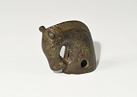 Viking Bronze Horse Head Staff Finial