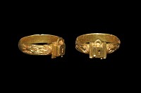 Medieval Gold 'Fidelity in Love' Lock Ring
