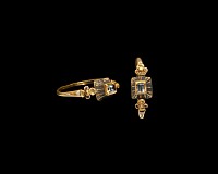 Tudor Period Ring with Diamond and Inlay