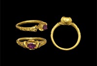 Medieval Gold Ring with Ruby