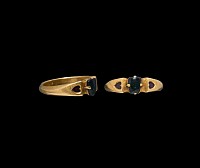 'The Wisbech' Medieval Gold and Sapphire Love Ring