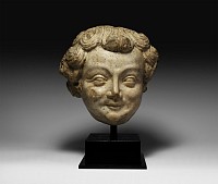 Medieval Marble Head of an Angel