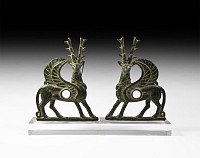 Western Asiatic Luristan Horse Cheek-Piece Pair