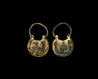 Viking Enamelled Rus Pendant with Bird