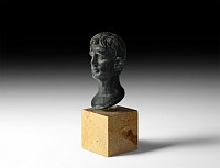 Roman Glass Bust of Augustus
