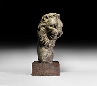 Large Roman Marble Lion Fountain Head