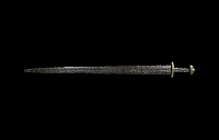 Anglo-Scandinavian Viking Sword with Jade Pommel and Elaborate Guards