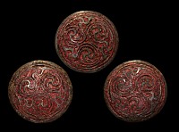 Anglo-Saxon Enamelled Hanging Bowl Mount Group