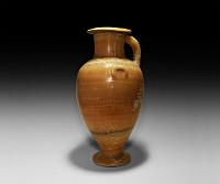 Large Hellenistic Banded Alabaster Hydria